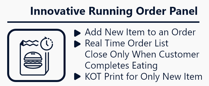 irestora plus restaurant software innovative running order panel