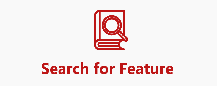 search for features icon