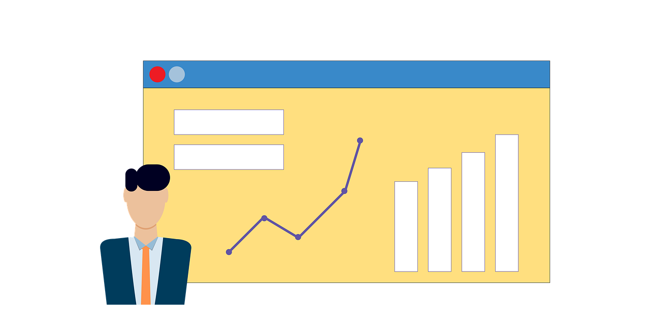 a person with graph broad