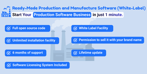 Ready-Made Production and Manufacture Software (White-Label)